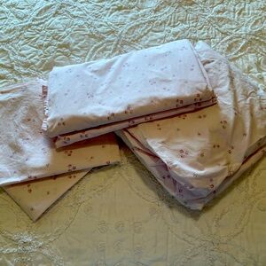 King Size Shabby Chic pink floral sheet set